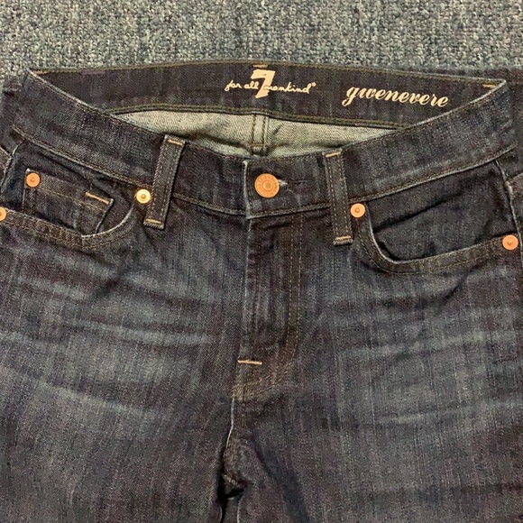7 For All Mankind Low Rise Gwenevere Jeans size 24 - Picture 4 of 6